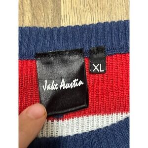 Jake Austin Sweater, Men's XL, Red White Blue, Long Sleeve, Pullover, Allover